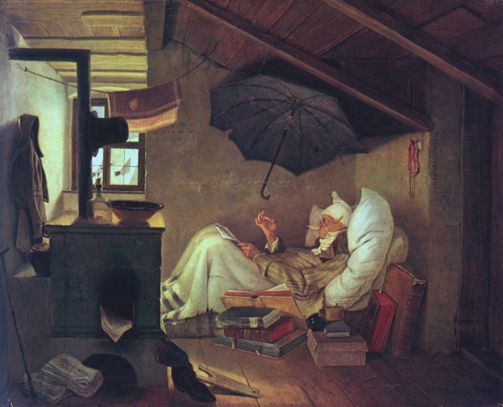 Carl SPITZWEG - le poete pauvre (Der arme Poet)